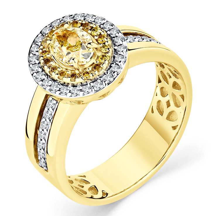 Кольцо, золото, бриллиант, 1-308924-01-55
